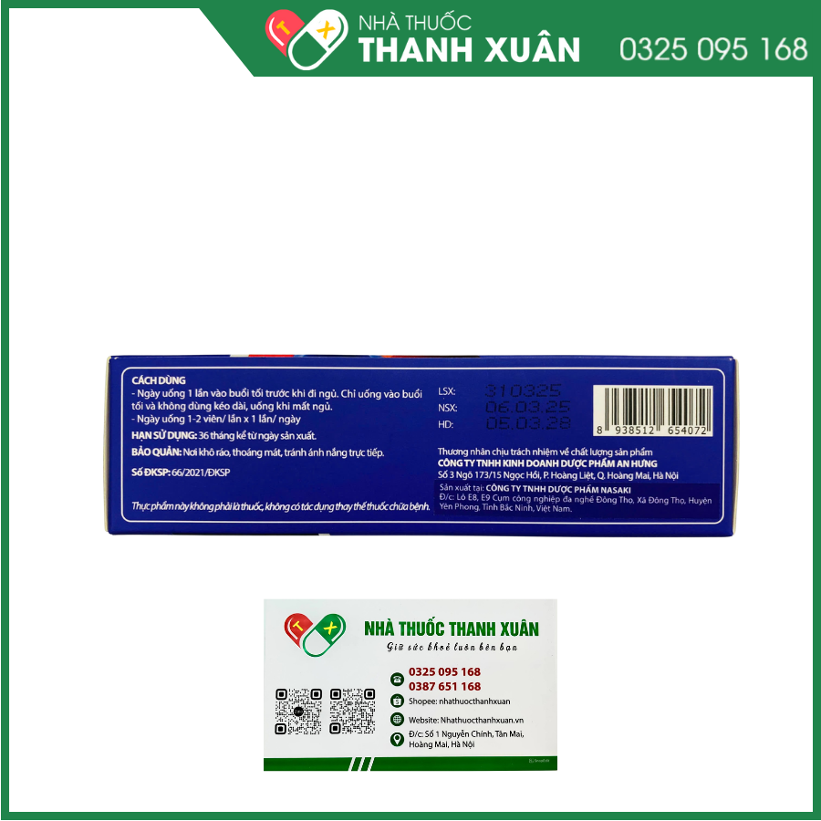 Bổ Não An Hưng Plus hỗ trợ dưỡng não an thần